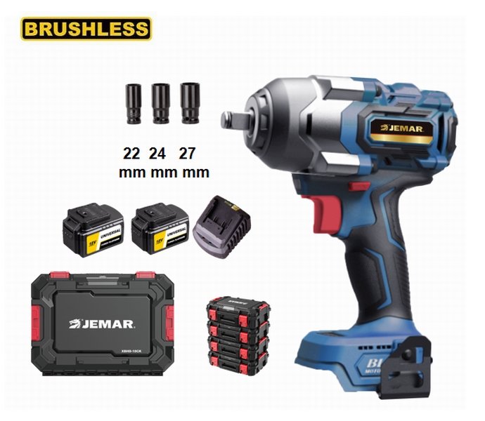 XBIW-850K 18V Brushless 850Nm Impact Wrench Kit 